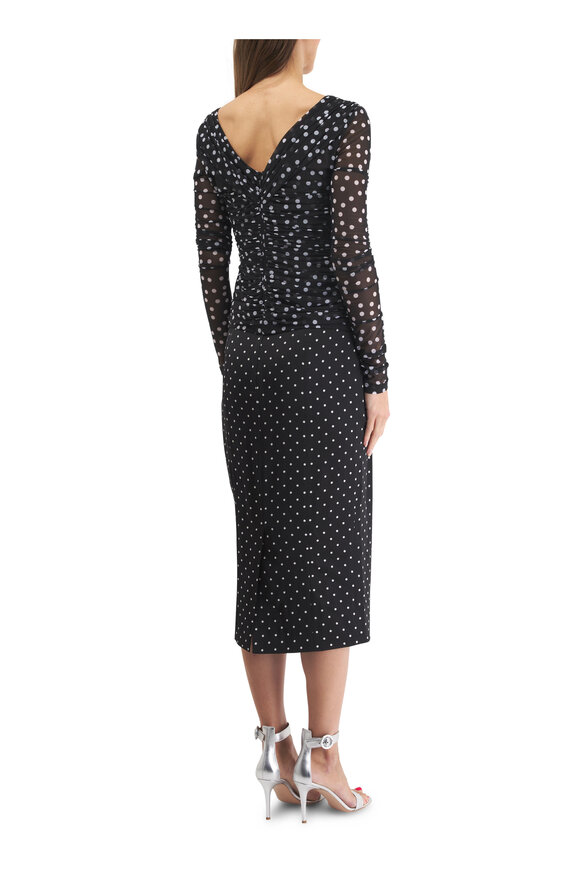 Dolce & Gabbana - Black & White Polka Dot Tulle Top 