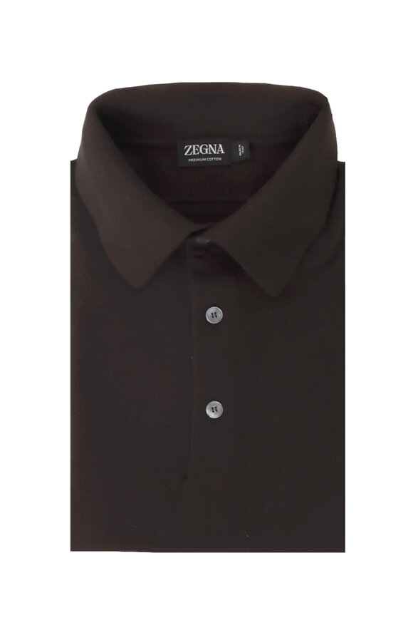 トップス 00s Ermenegildo Zegna knit polo y2k ZEGNA Men's Cotton Knit Polo Sweater | Neiman Marcus