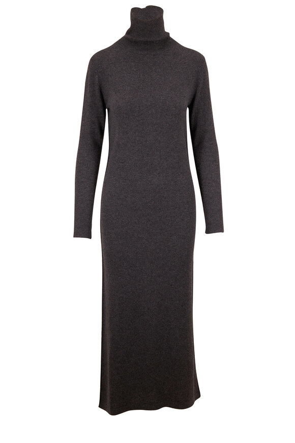 Nili Lotan - Cassandra Charcoal Cashmere Turtleneck Dress