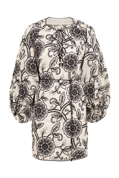 【Zimmermann】TALLOW ASYMMETRIC MINI アシンメトリー ミニ Zimmermann Tallow Embroidered Mini Dress | bergdorfgoodman