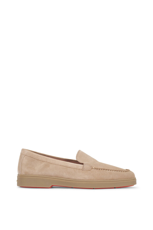 Santoni Taupe Suede Loafer - view 2
