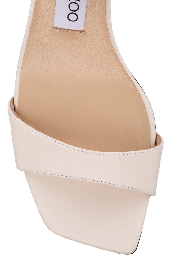 Jimmy Choo - Jago Latte Leather Ankle Strap Sandal, 60mm