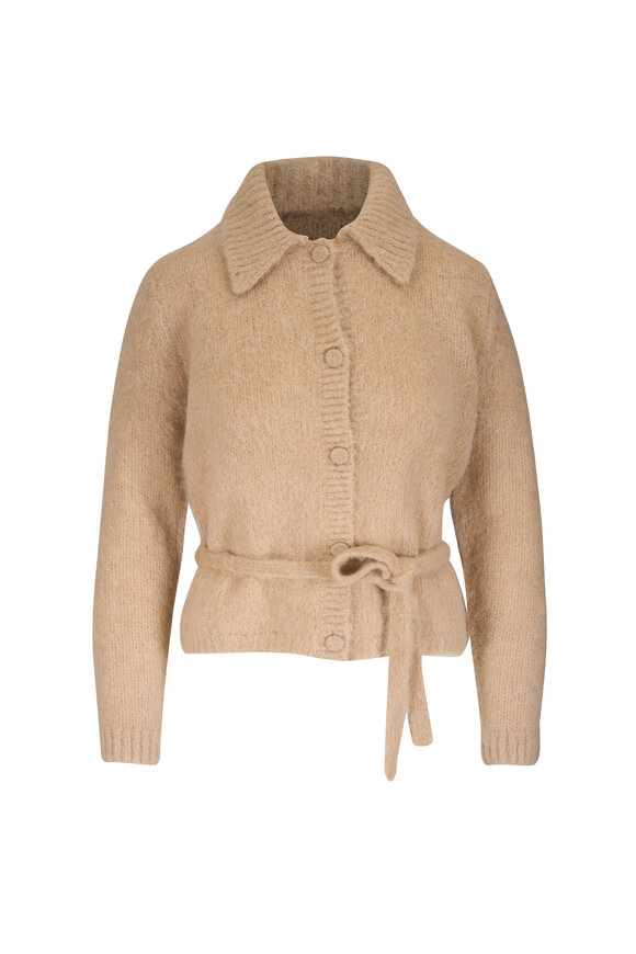 Dries Van Noten Ecru Tie Front Cardigan - view 1