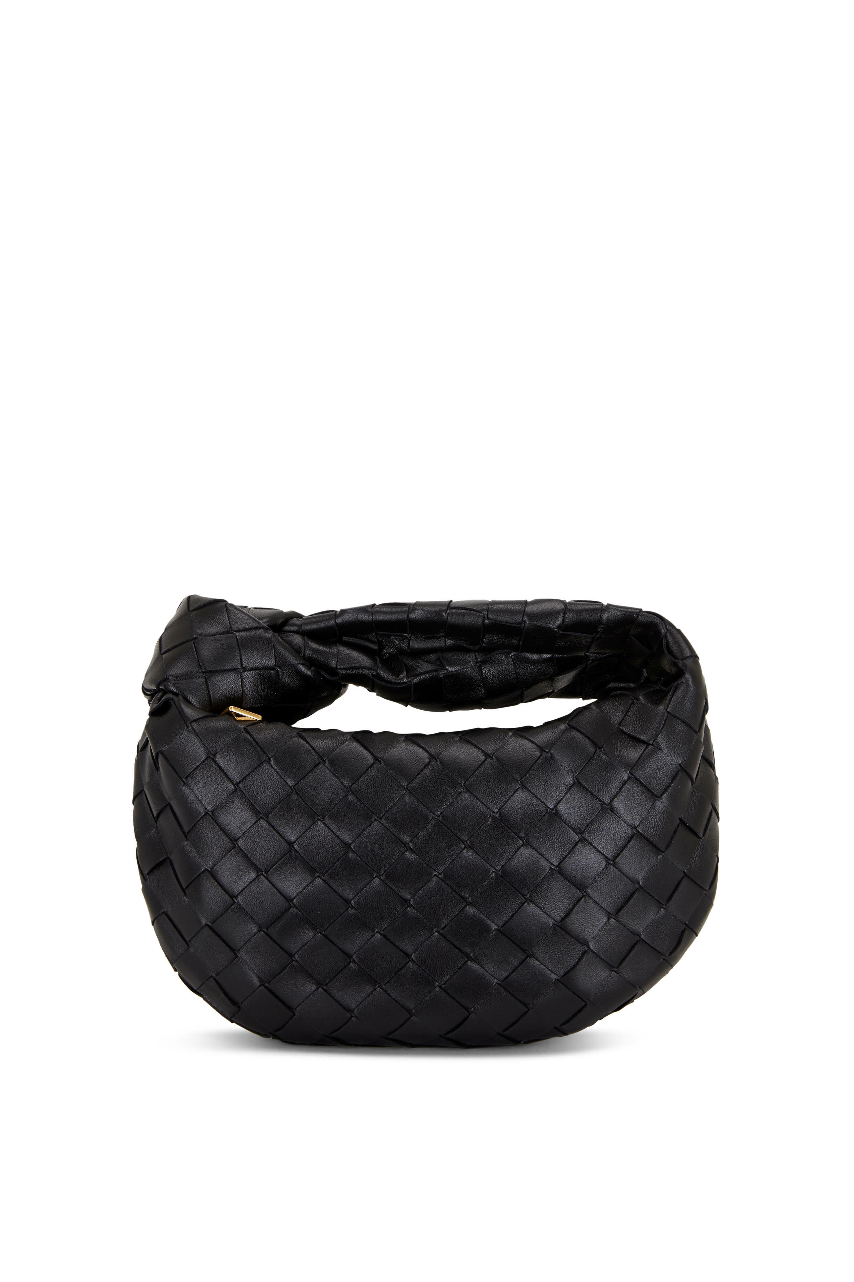 Bottega Veneta Black Python Intrecciato Napa Knot Clutch Bag RRP