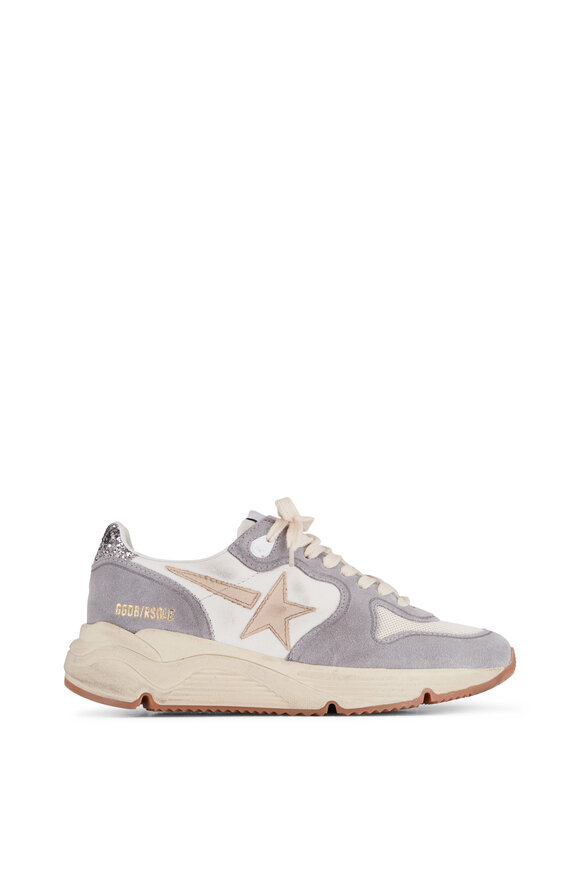 Golden Goose - Running Silver, White & Cream Sneaker