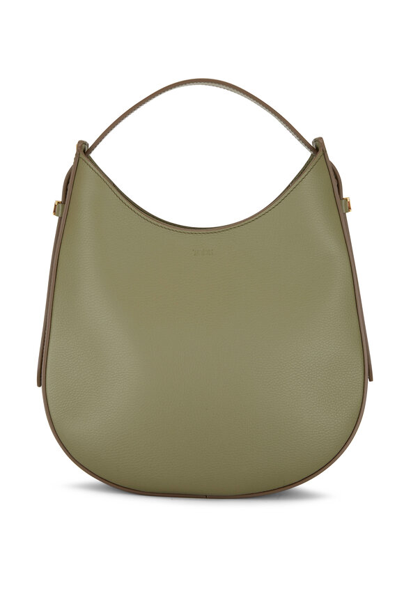 Tod's - Oboe Olive Grained Leather Small Hobo