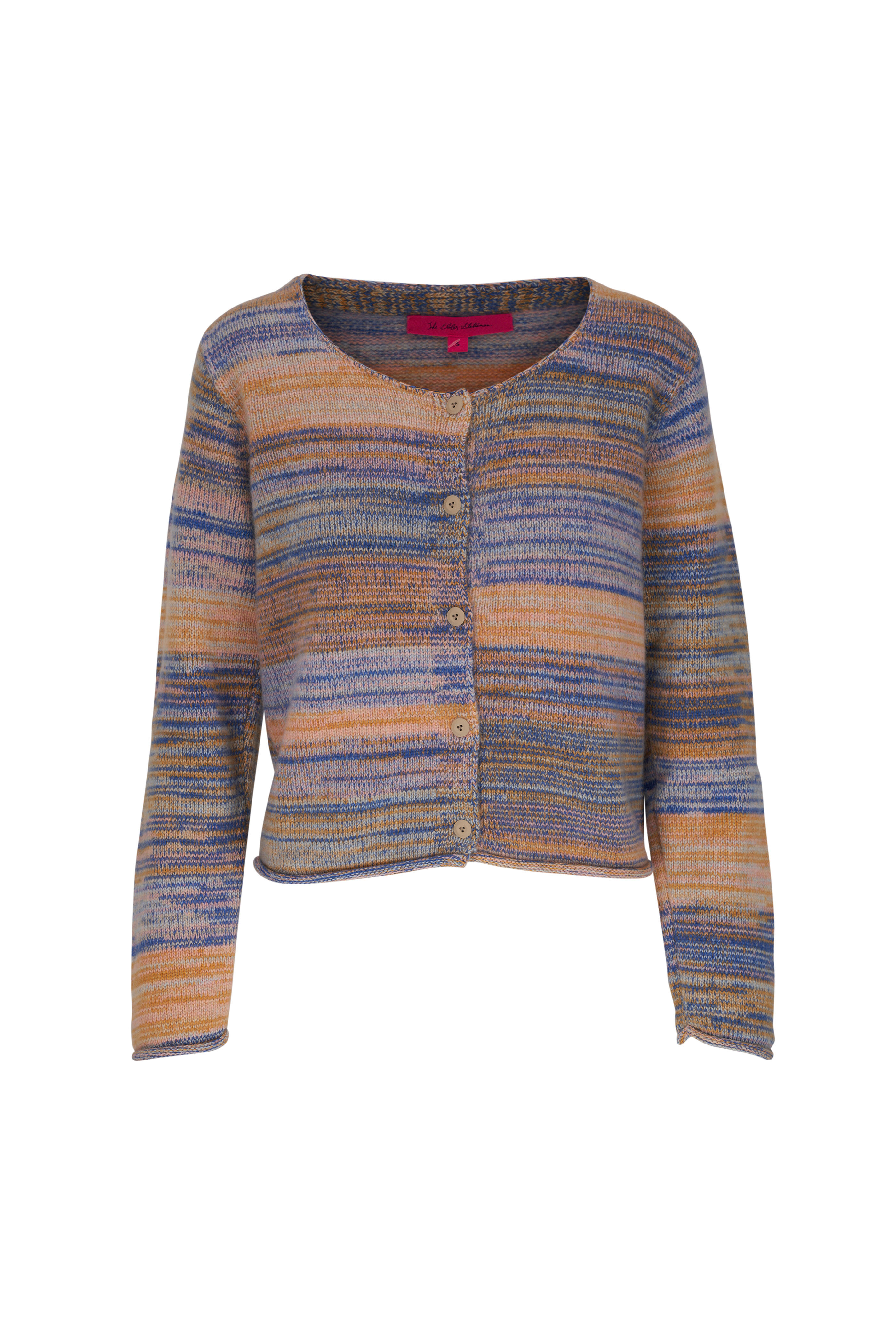 The Elder Statesman - Cosmic Striped Cashmere Cardigan