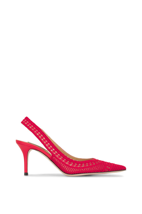 Arteana Trieste Red Crochet Slingback Pump, 75mm - view 3