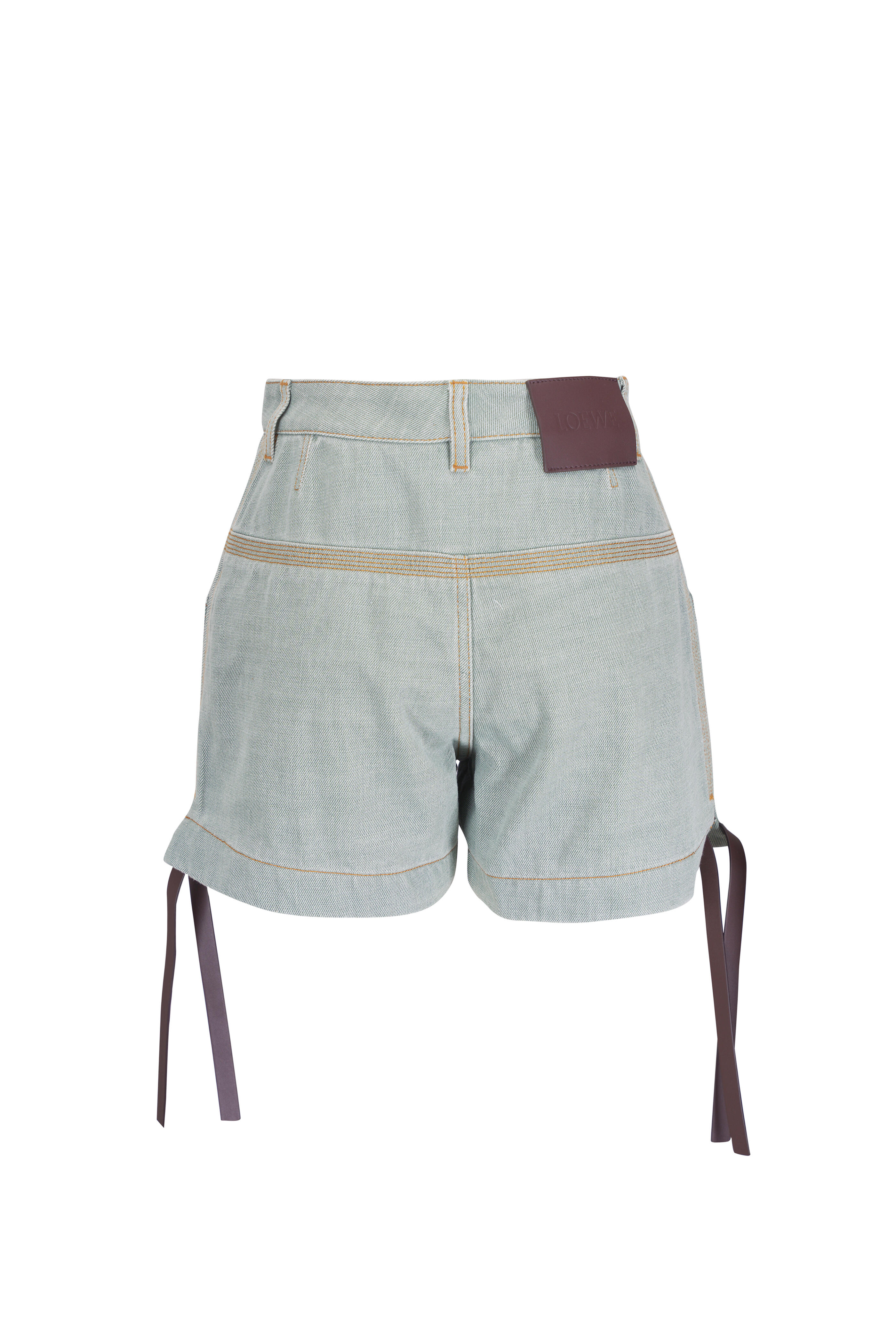 【LOEWE】 Green A-Line Shorts Men's Performance Shorts LOEWE | Green | On United States