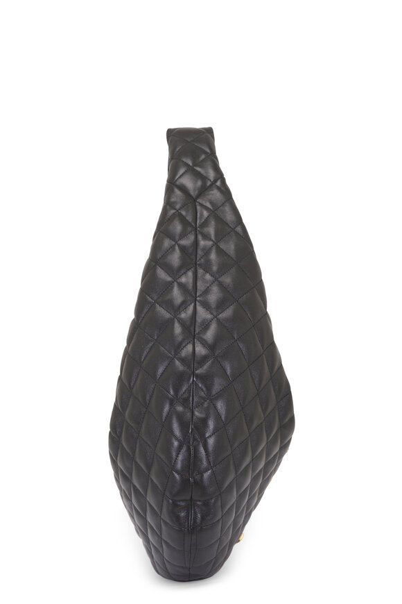 Saint Laurent Icare Black Quilted Leather Hobo Bag - view 4