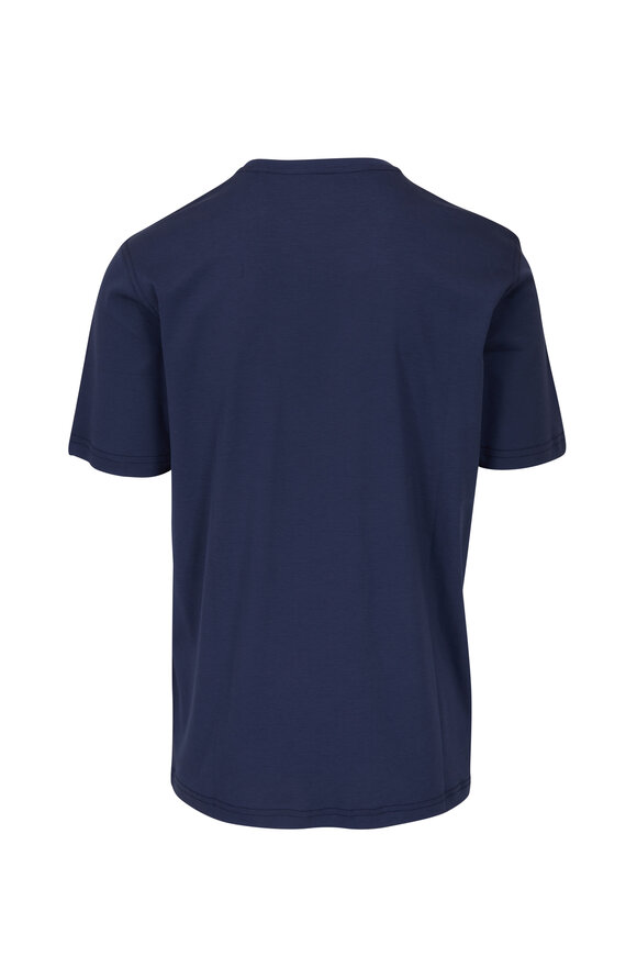 Raffi - The Lafayette Navy Aqua Cotton T-Shirt