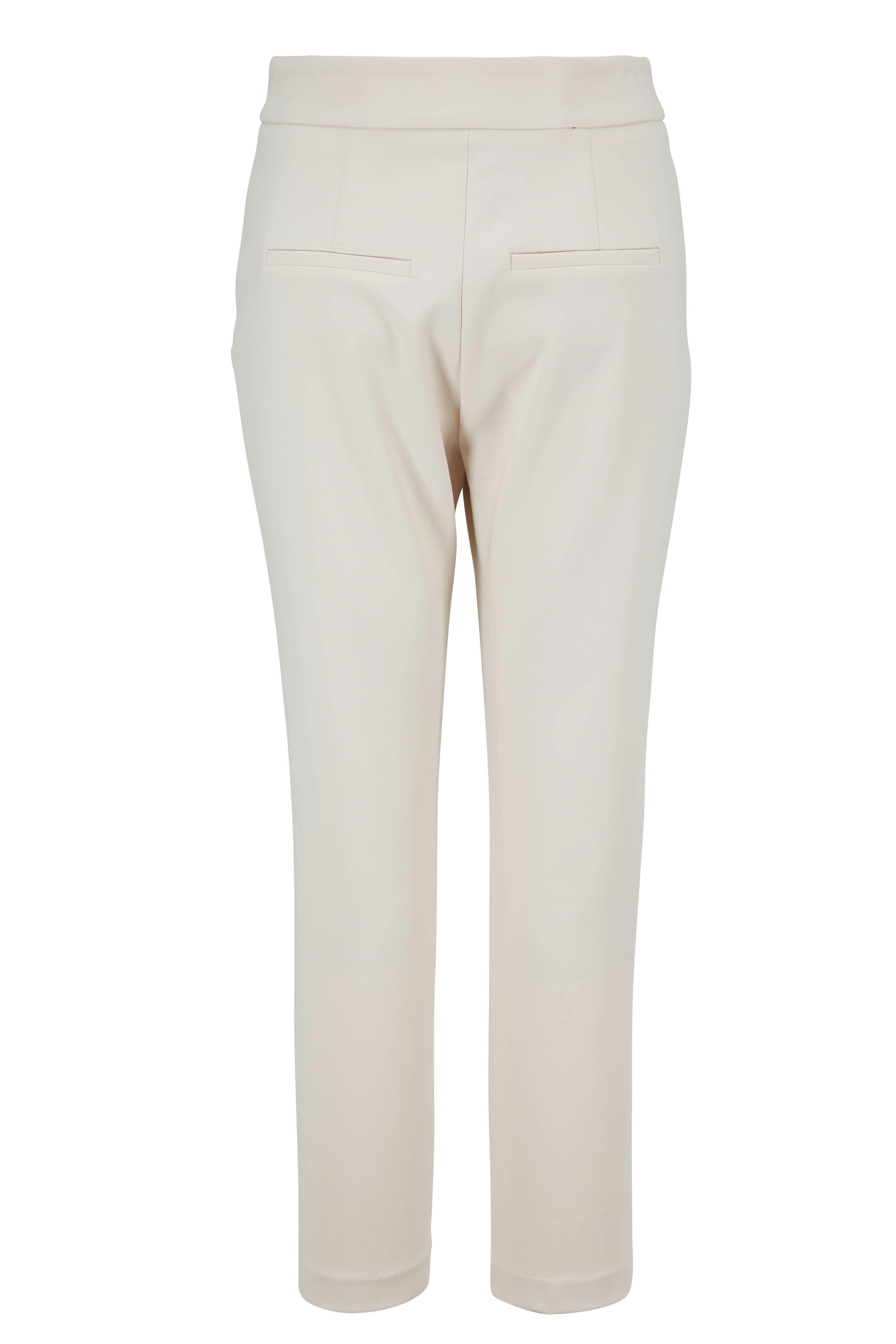 Veronica Beard - Friedman Ivory Button Pocket Cropped Pant