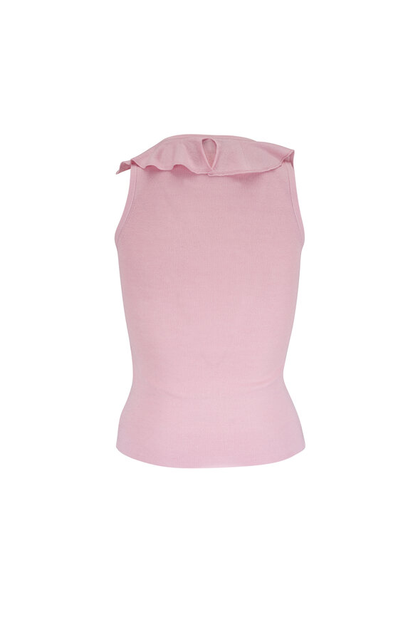 Dorothee Schumacher Refined Essentials Powder Pink Ruffle Tank - view 4