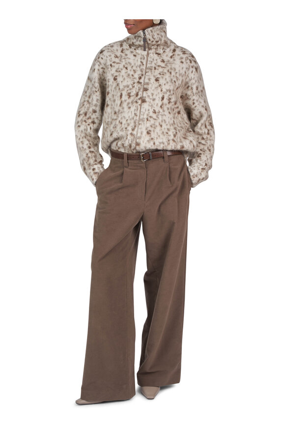 Brunello Cucinelli Ebony Single Pleat Pant - view 2