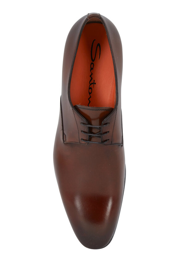 Santoni - Induct Simon Brown Leather Derby Shoe