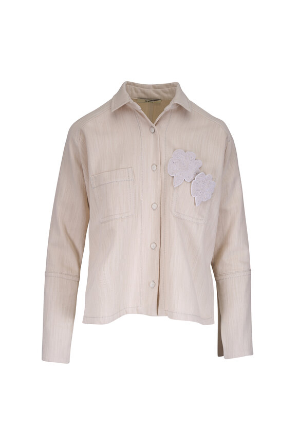 Odeeh Almond Serge Bleached Shirt - view 1