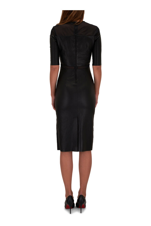 Jitrois - Molly Black Stretch Leather Dress