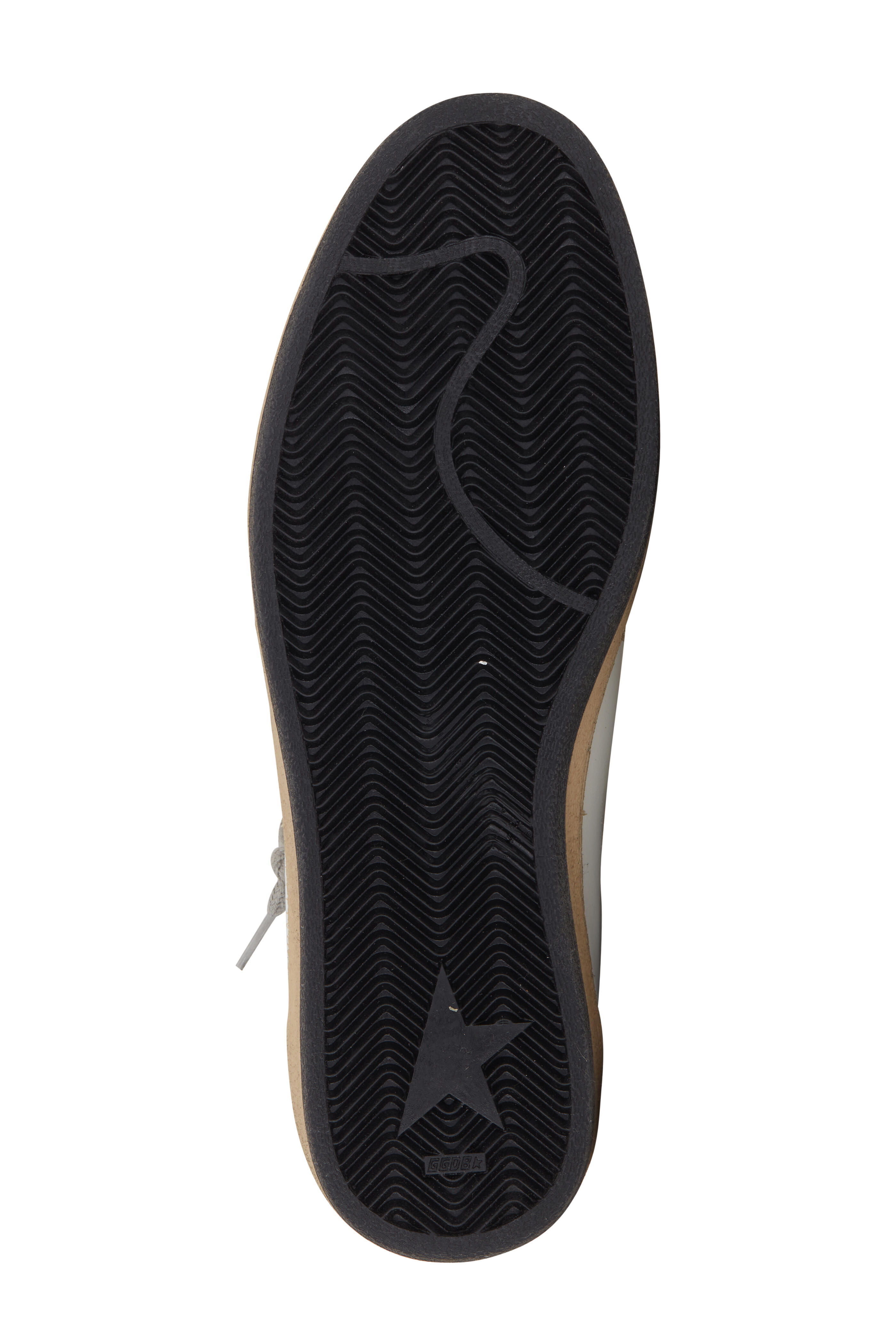 GOLDEN GOOSE スター インタージャソックス Golden Goose - Ballstar White Leather & Black Star Sneaker