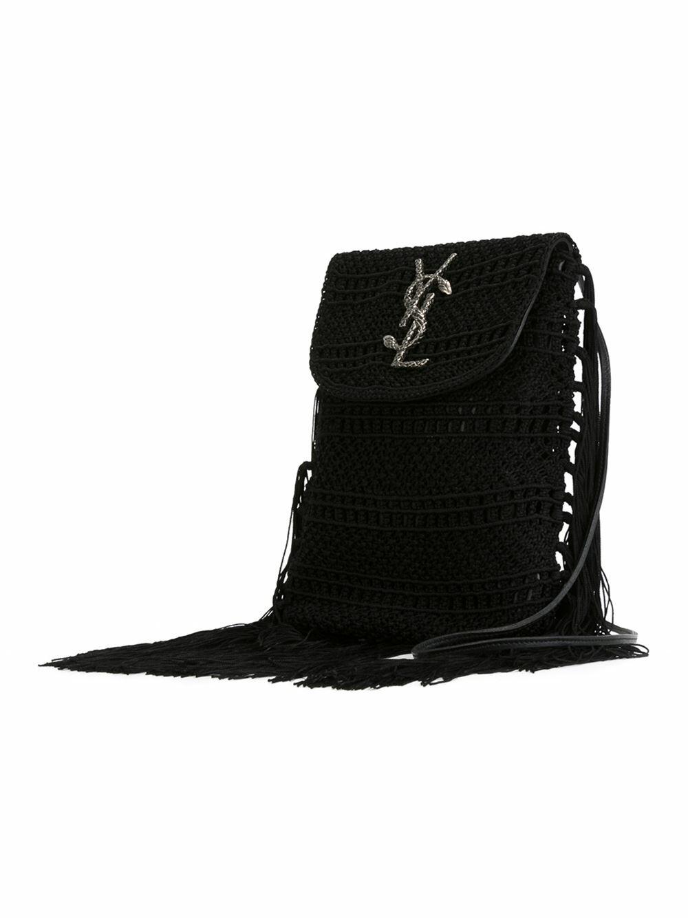 Saint Laurent - Monogram Classic Baby Black Macramé Bag