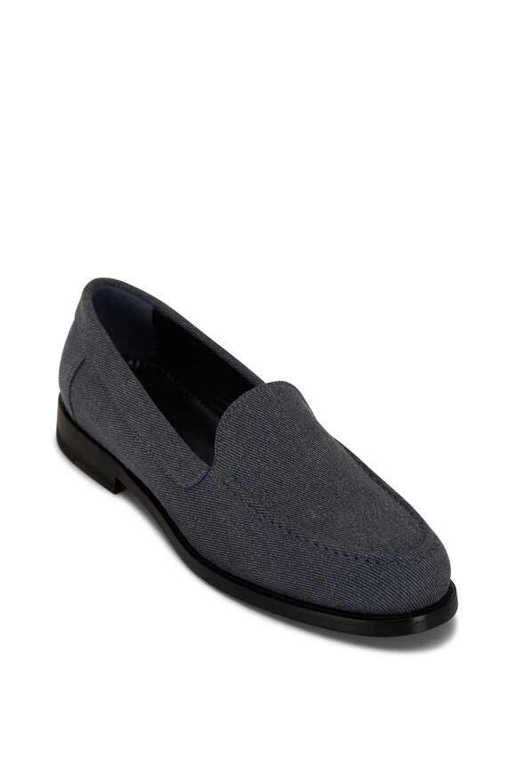 Manolo Blahnik - Dineguardo Yoth Blue Denim Loafer 