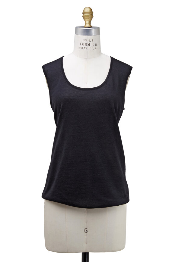 Escada - Black Wool & Silk Tank Top