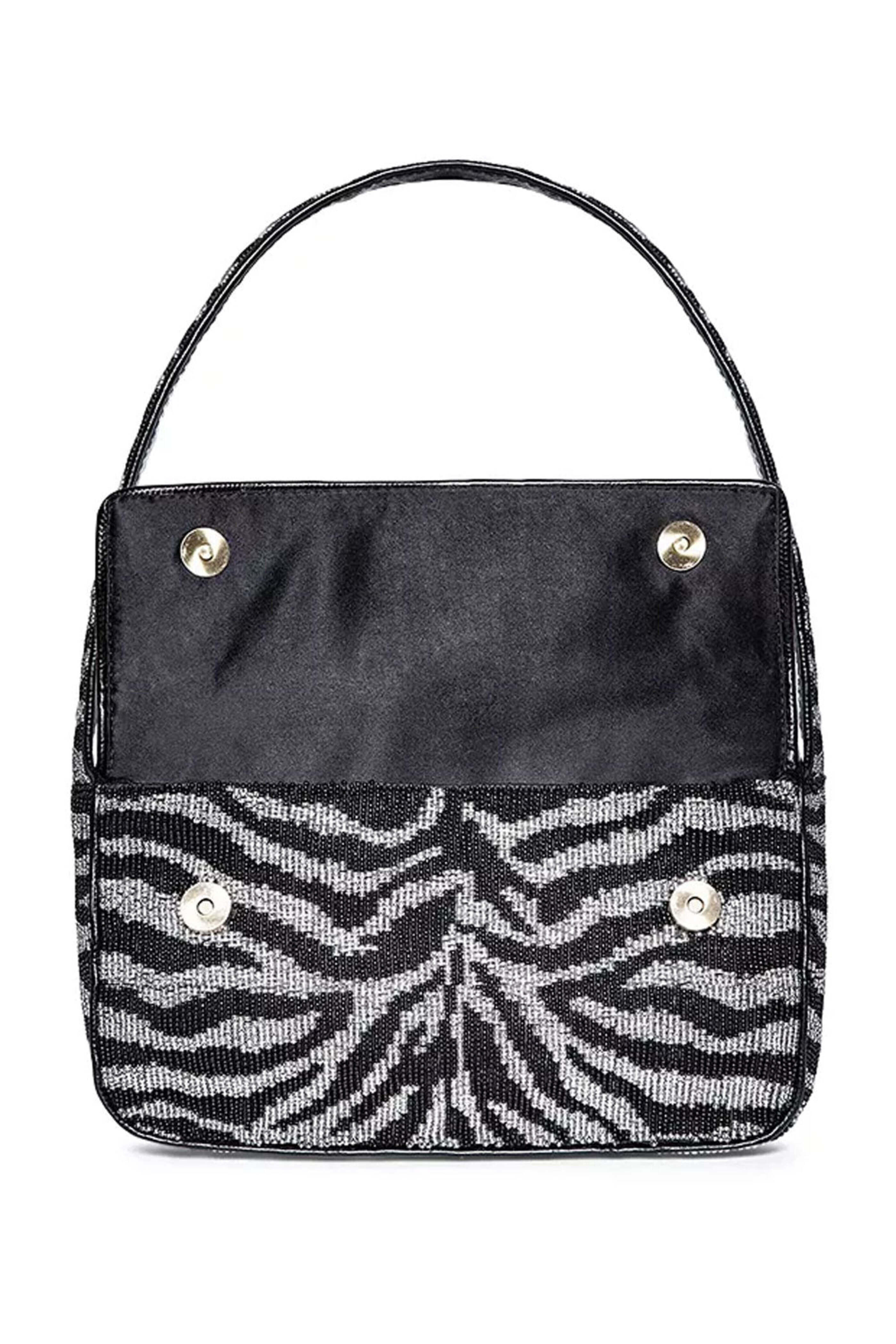 Staud - Tommy Beaded Zebra Shoulder Bag