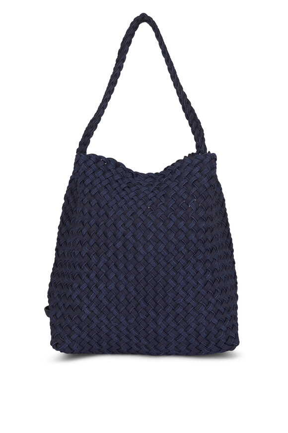 Naghedi Medium Nomad Denim Blue Double Weave Hobo - view 1