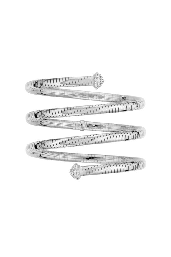 Mattia Cielo 18k White Gold Titanium Diamond Bracelet - view 1