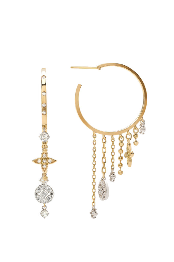 Mariani 18k Yellow Gold Diamond Fringe Earring