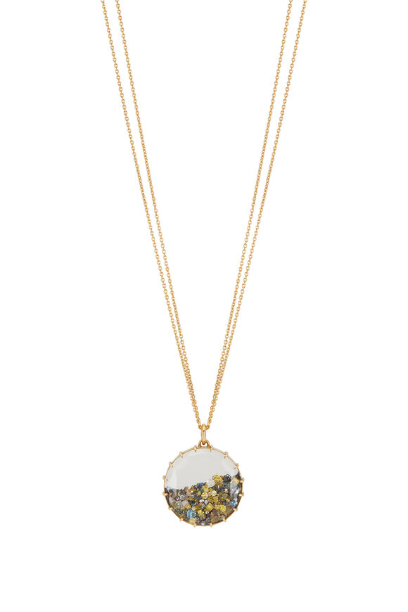 Renee Lewis Shake© Multi Colored Diamond Pendant Necklace