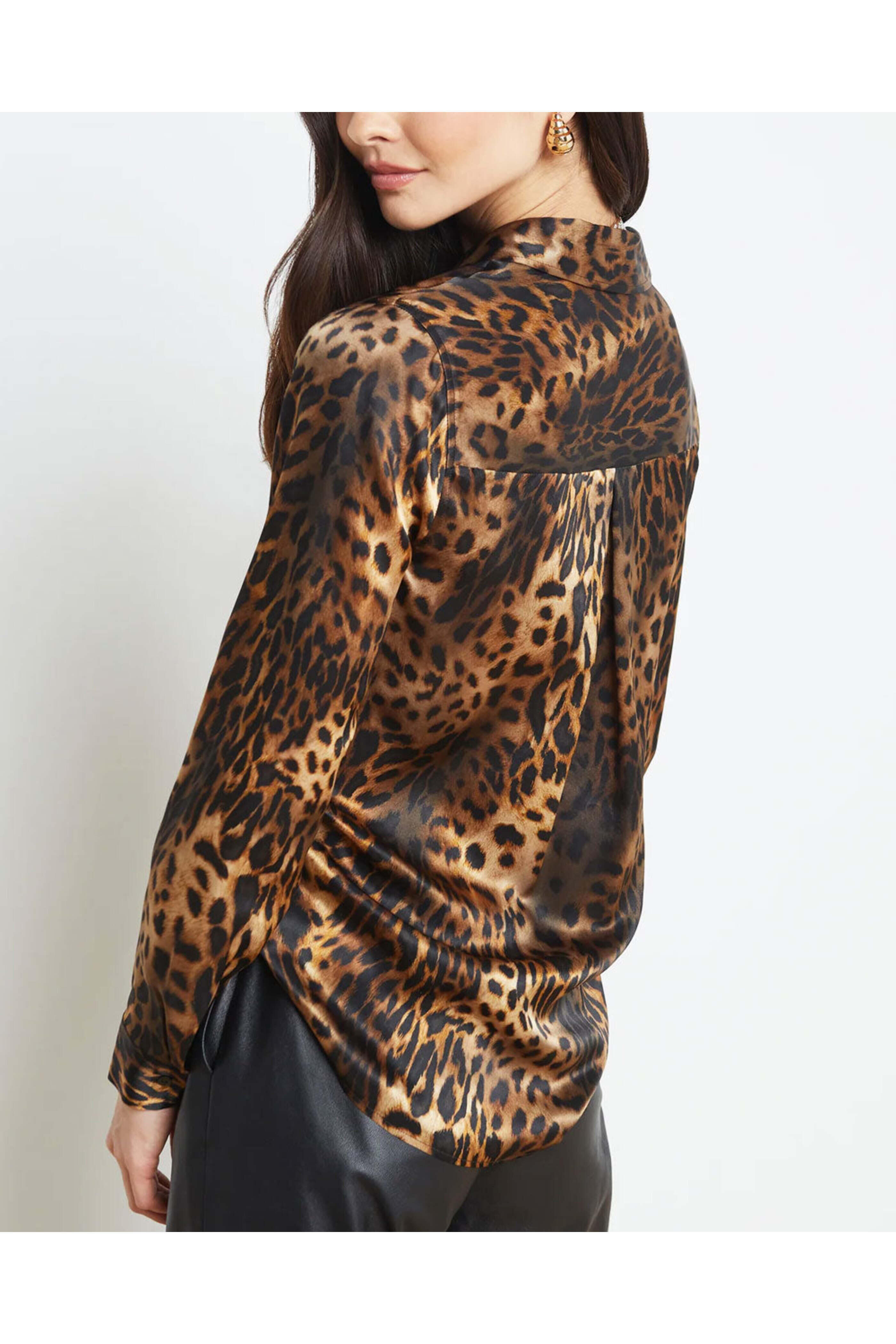 L'Agence - Brown Multi Tyler Leopard Blouse