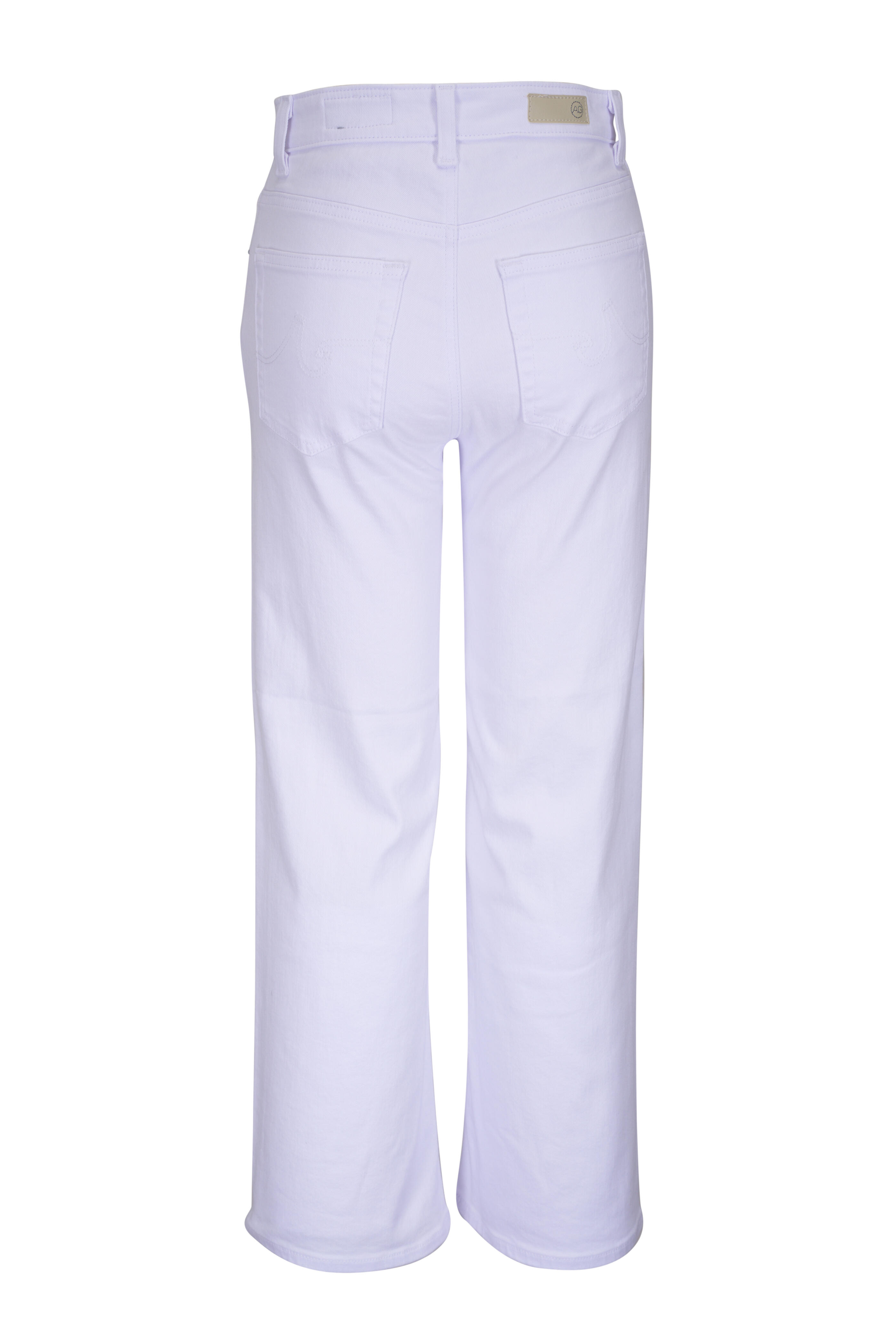 【GRAVER】24FW★ Wide White Washing Denim Pants AG - Saige White Wide Leg Crop Jean | Mitchell Stores