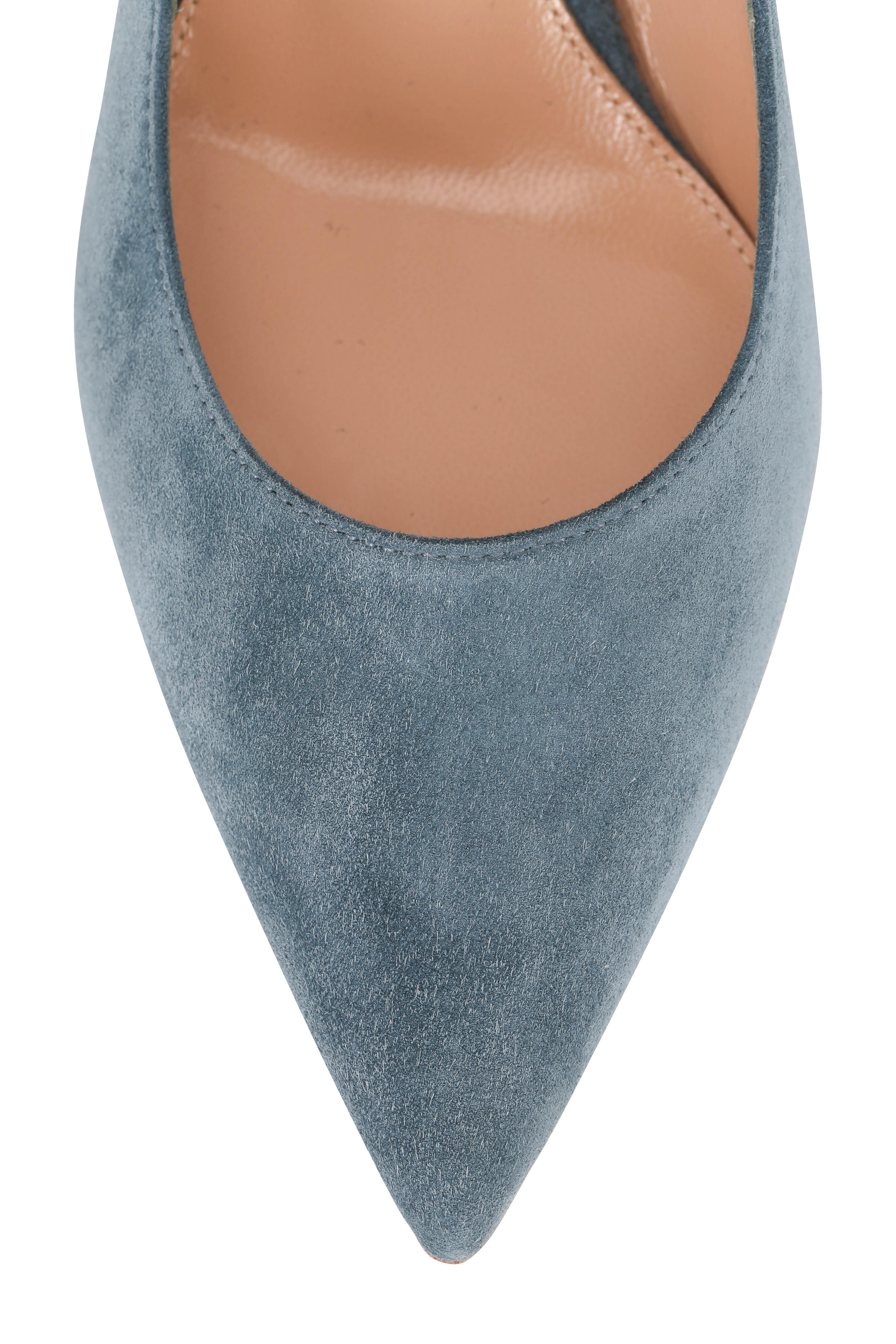 美品 Gianvito Rossi ライトブルー スエード 24cm Gianvito Rossi - Light Blue Suede Kitten Heel, 50mm