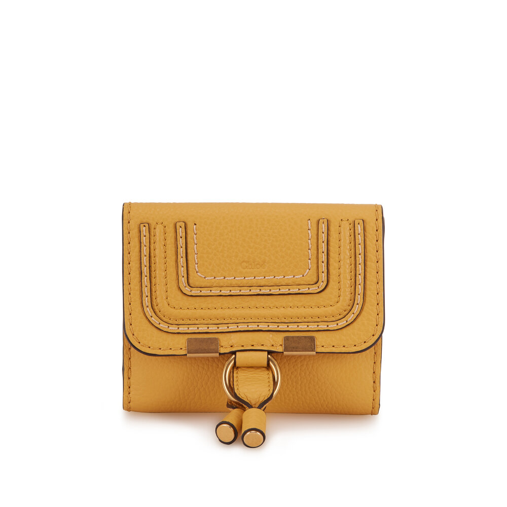 Chloé - Marcie Honey Gold Leather Small Wallet | Mitchell Stores