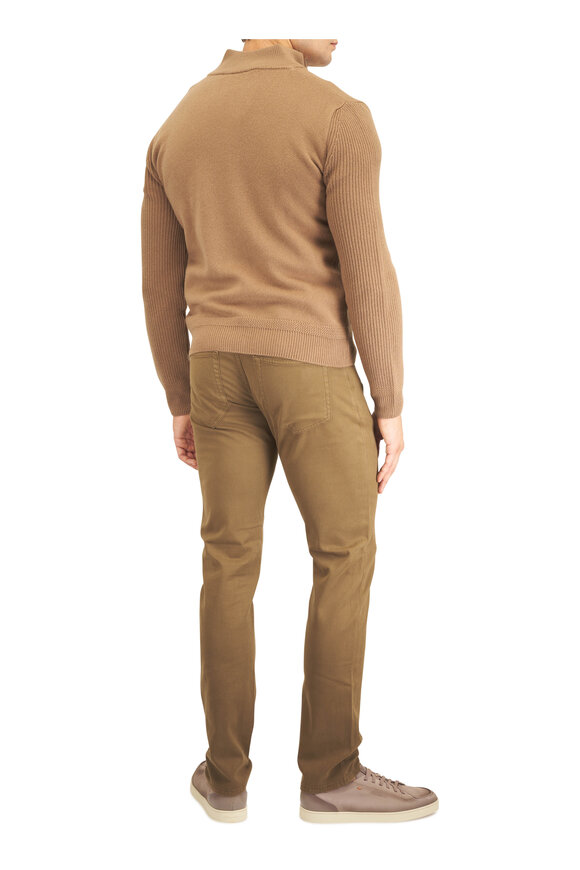 Moncler Teak Wool & Cashmere Full Zip Cardigan - view 4