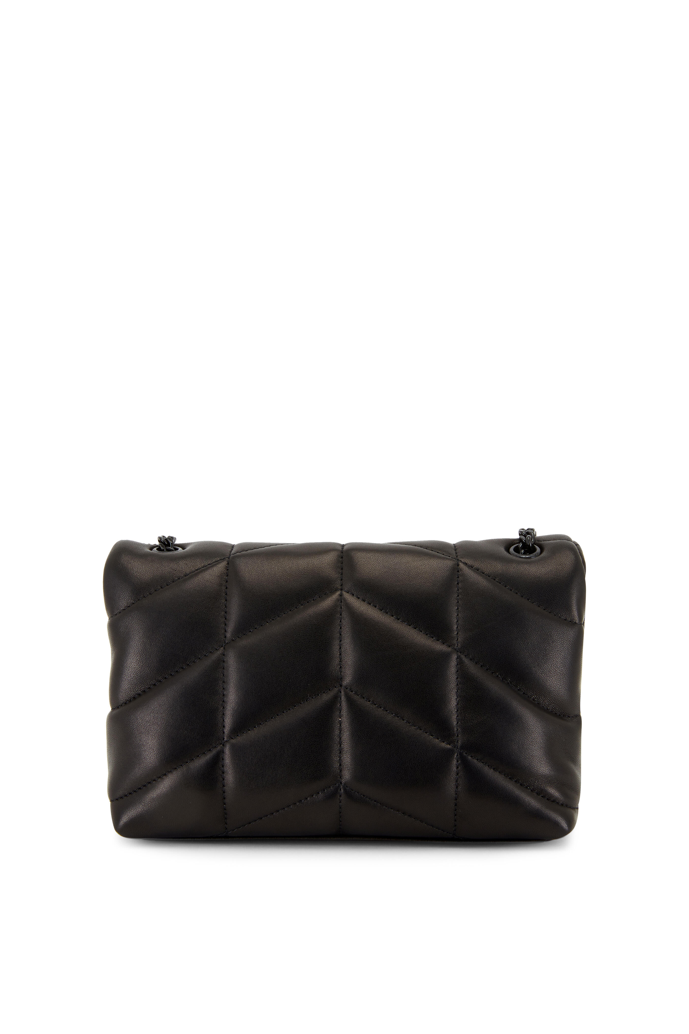 Saint Laurent - Loulou Toy Black Puff Leather Chain Shoulder Bag