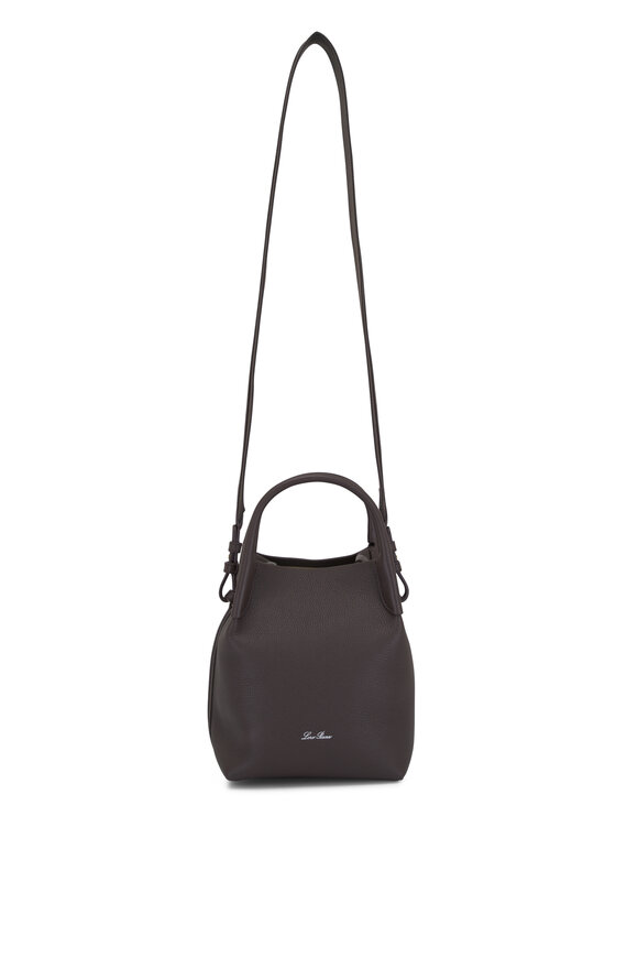 Loro Piana - Small Bale Dark Chocolate Leather Bag 