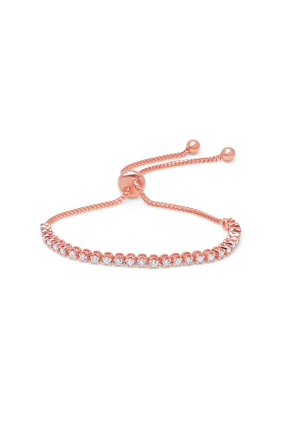 Graziela Gems 18k Rose Gold Diamond Bolo Bracelet