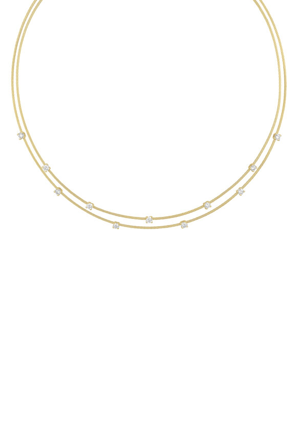Paul Morelli 18k Yellow Gold Diamond Double Wire Necklace - view 1