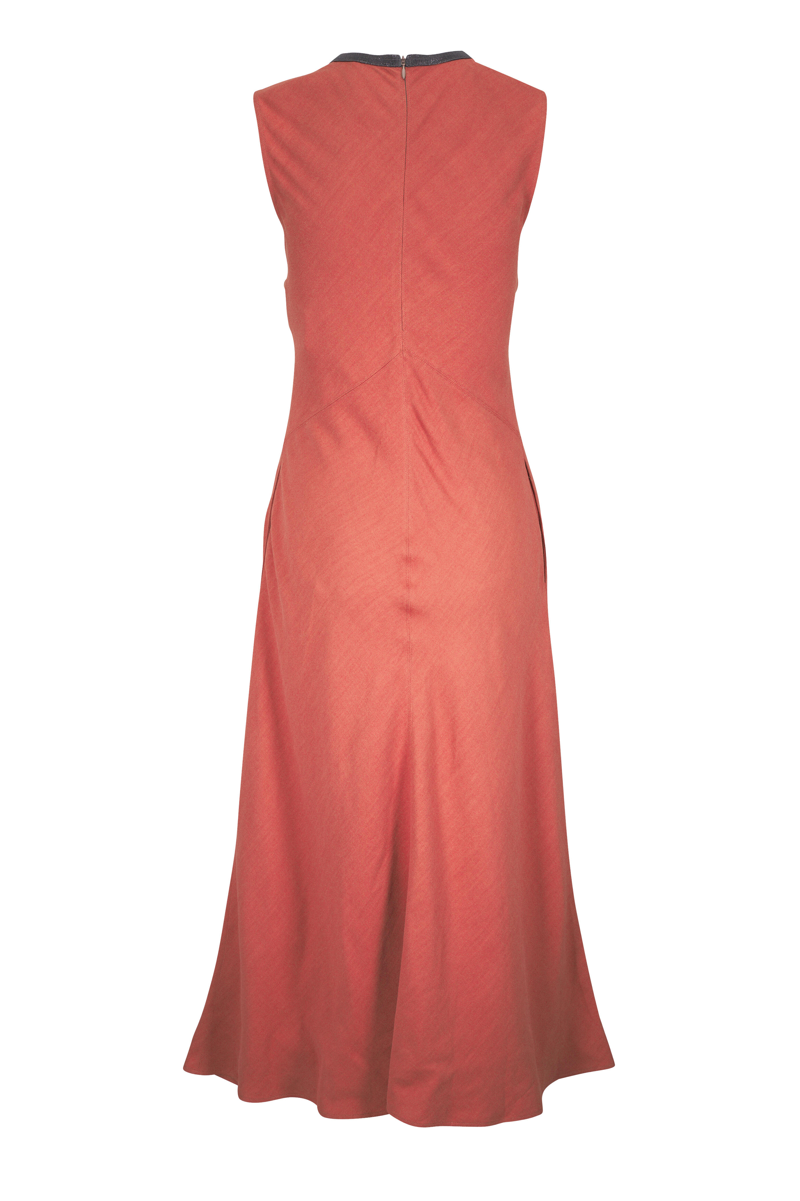 【美品】✨ BRUNELLO CUCINELLI モニーレシャツ　Lサイズ Brunello Cucinelli - Tangerine Twill Dress | Mitchell Stores