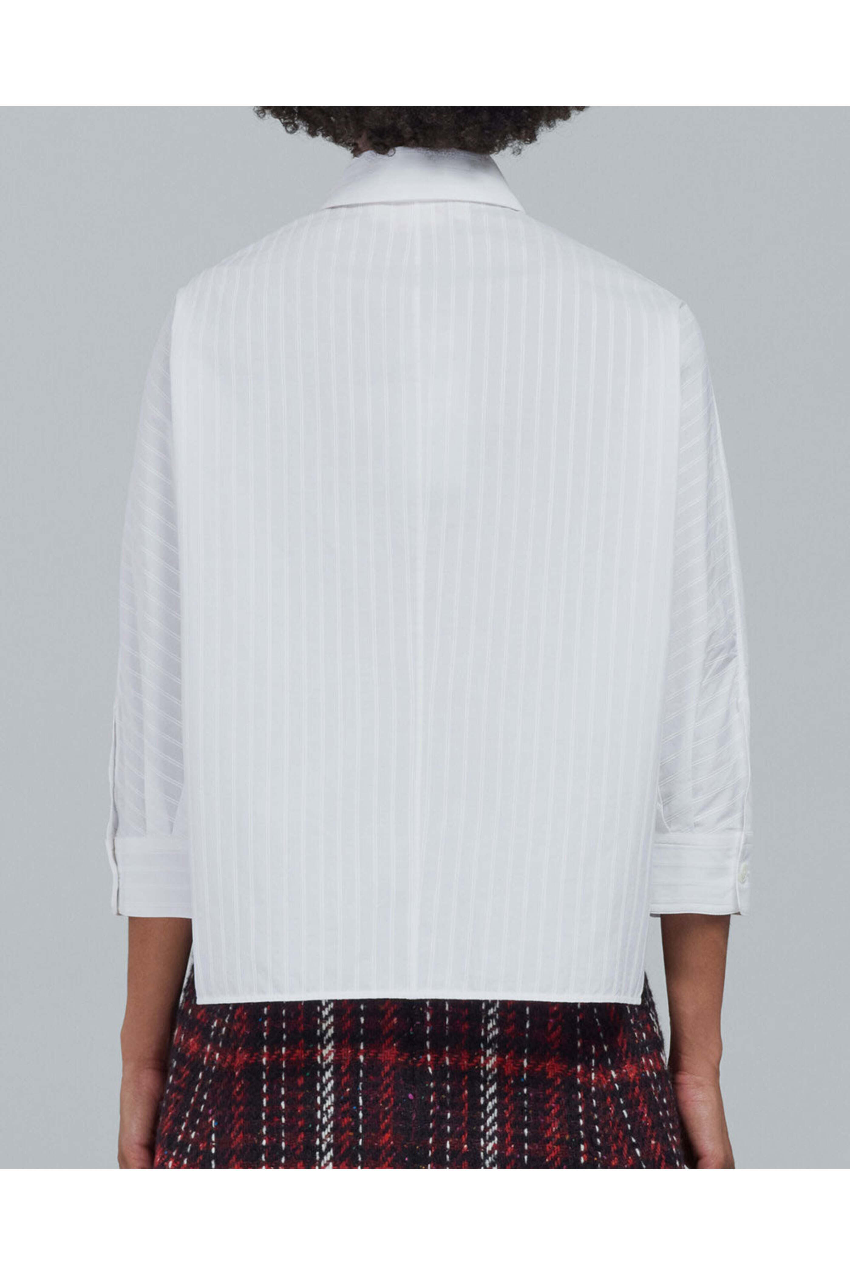 Marni - Lily White Three Quarter Sleeve Button Down Shirt