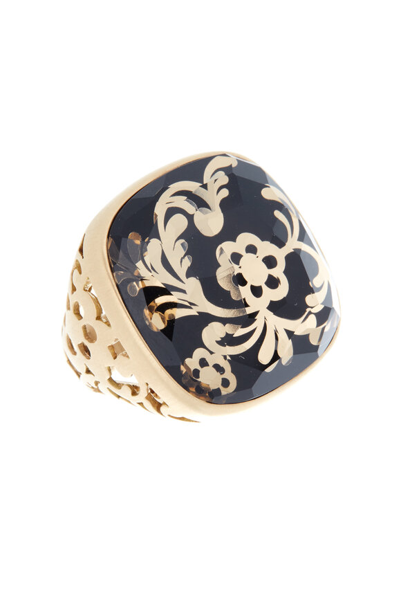 Pomellato - 18K Rose Gold Rock Crystal Victoria Ring