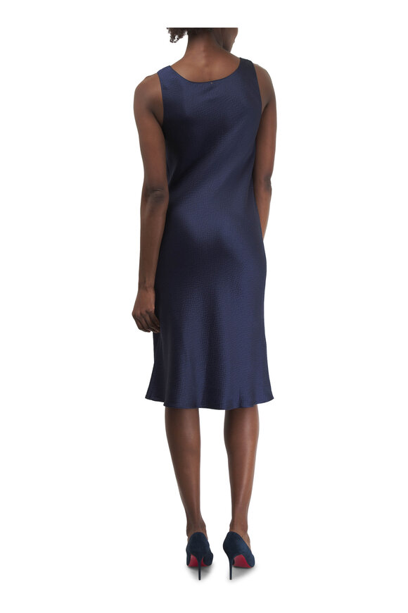 Peter Cohen - Suite Navy Hammered Silk Tank Dress