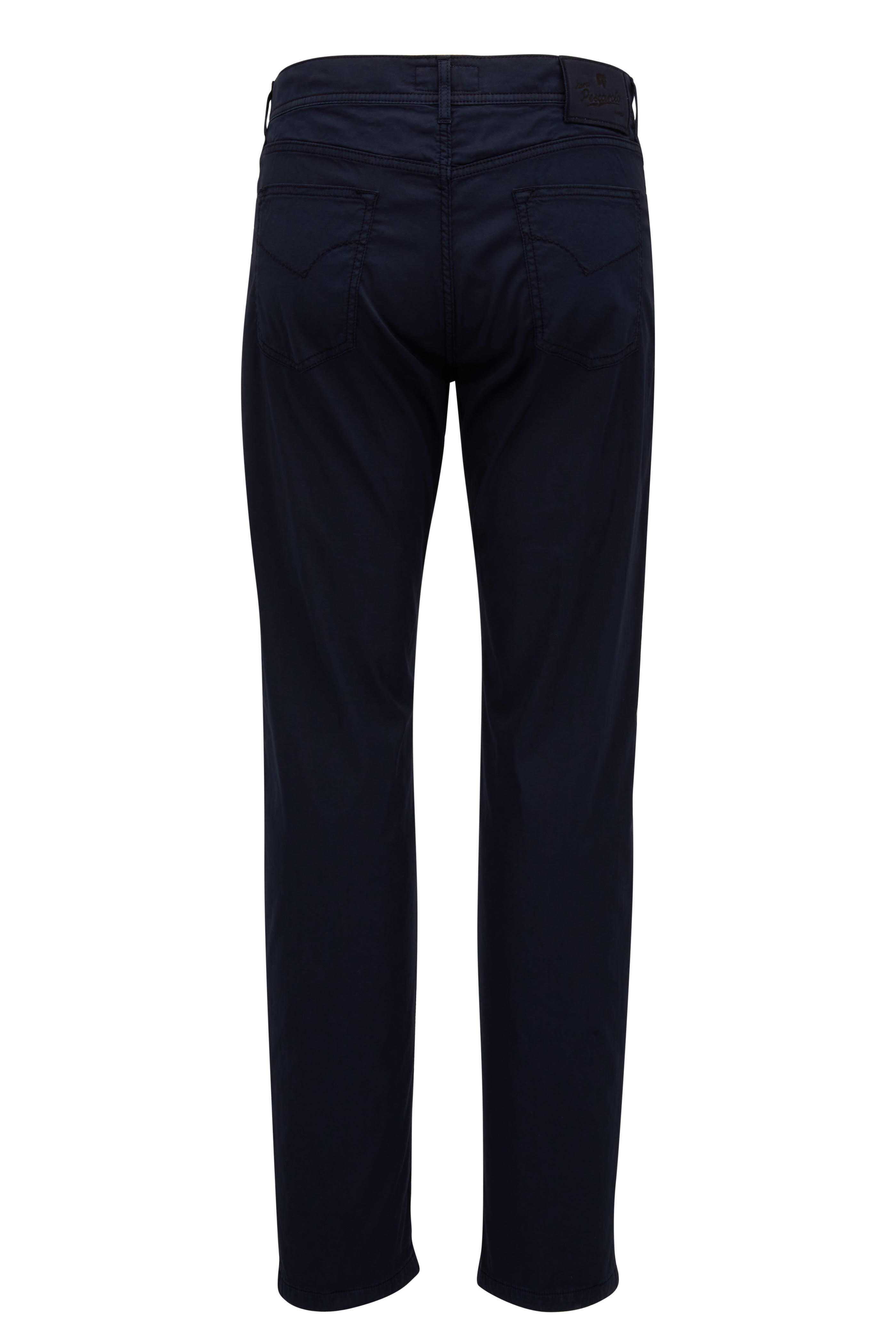 Marco Pescarolo - Dark Navy Micropique Five Pocket Pant