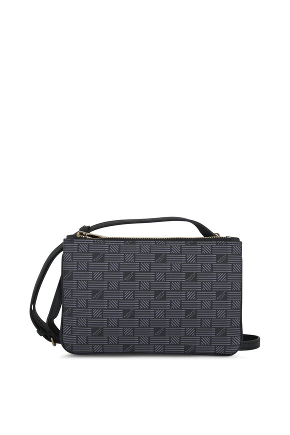 Moreau Paris - Promenade Black Double Pouch Crossbody Bag 