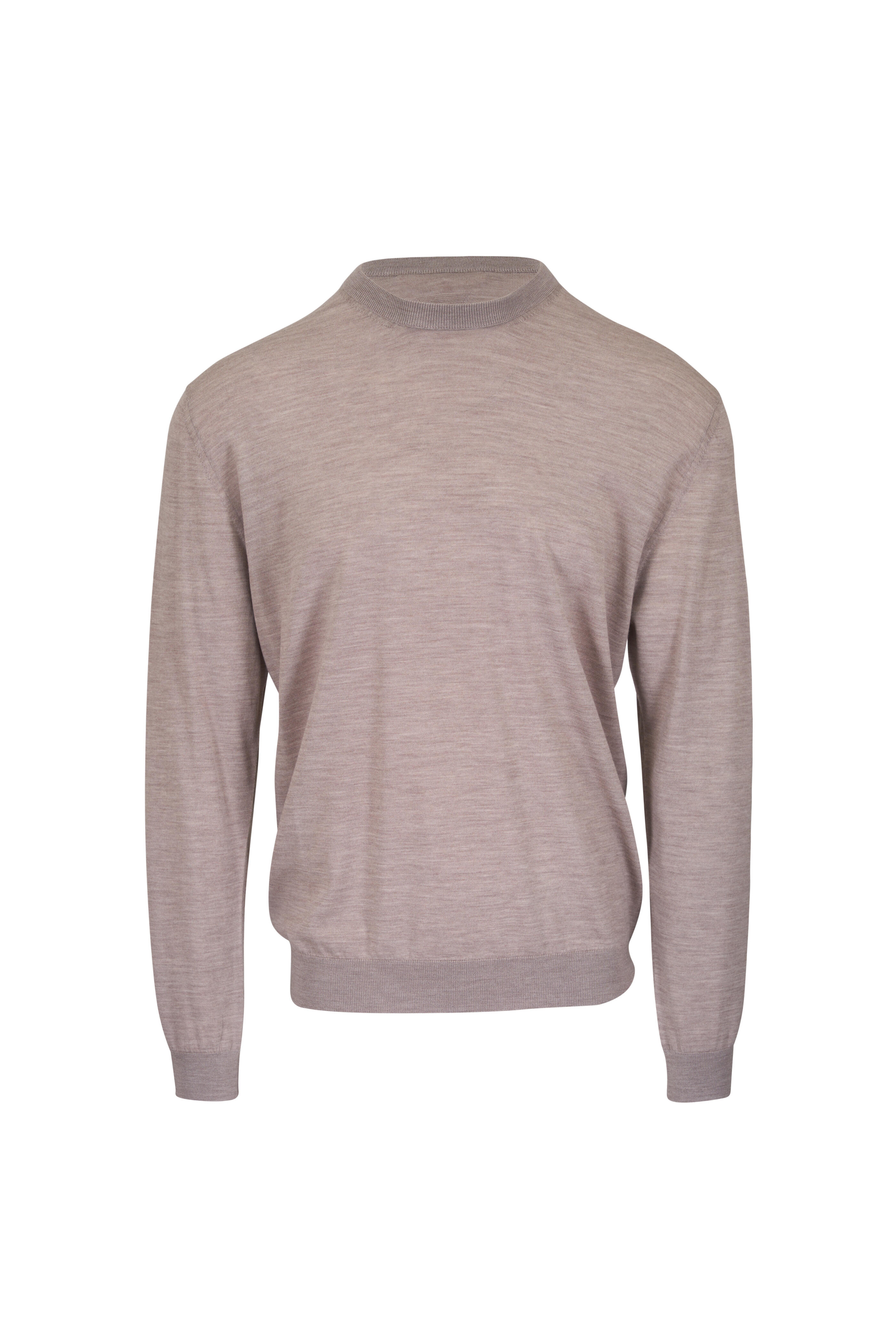 Maurizio Baldassari - Como Beige Wool Crewneck Sweater - view 1