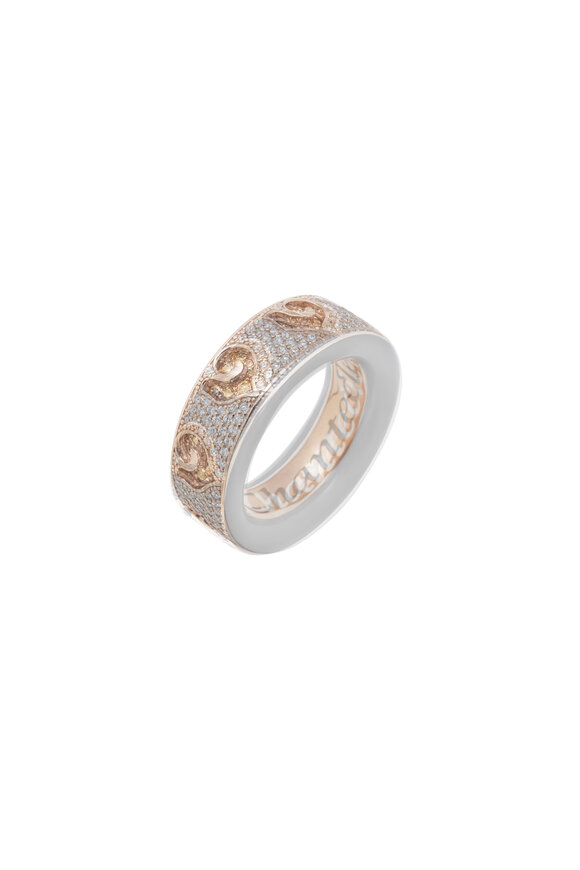 Chantecler Pavé & White Enamel Ring