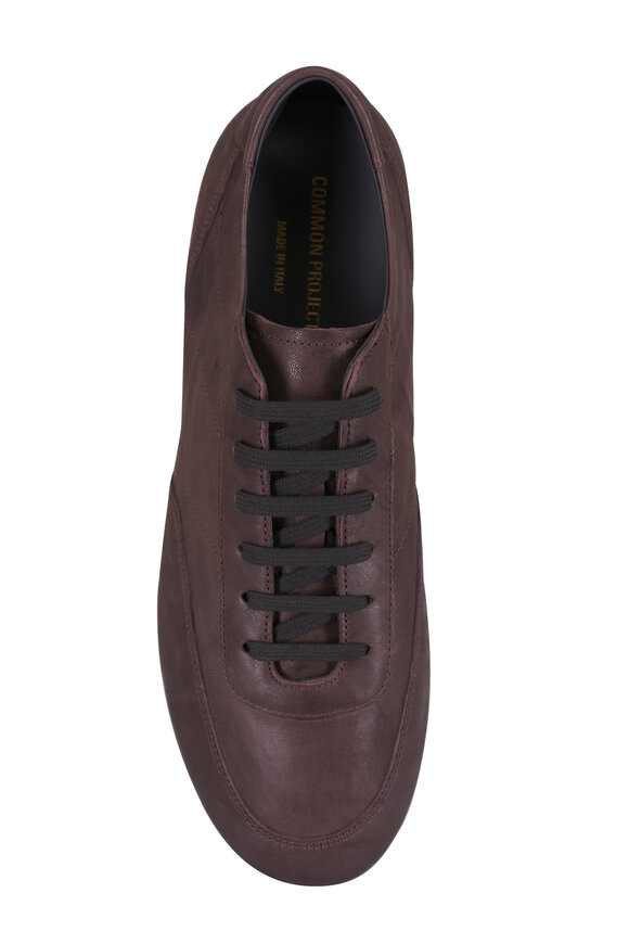 Common Projects Minimal Runner Brown Vintage Leather Sneaker - view 3