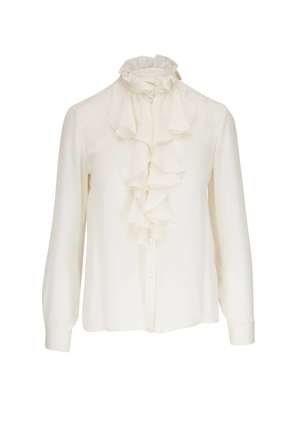 Nili Lotan - Lily Ivory Silk Blouse