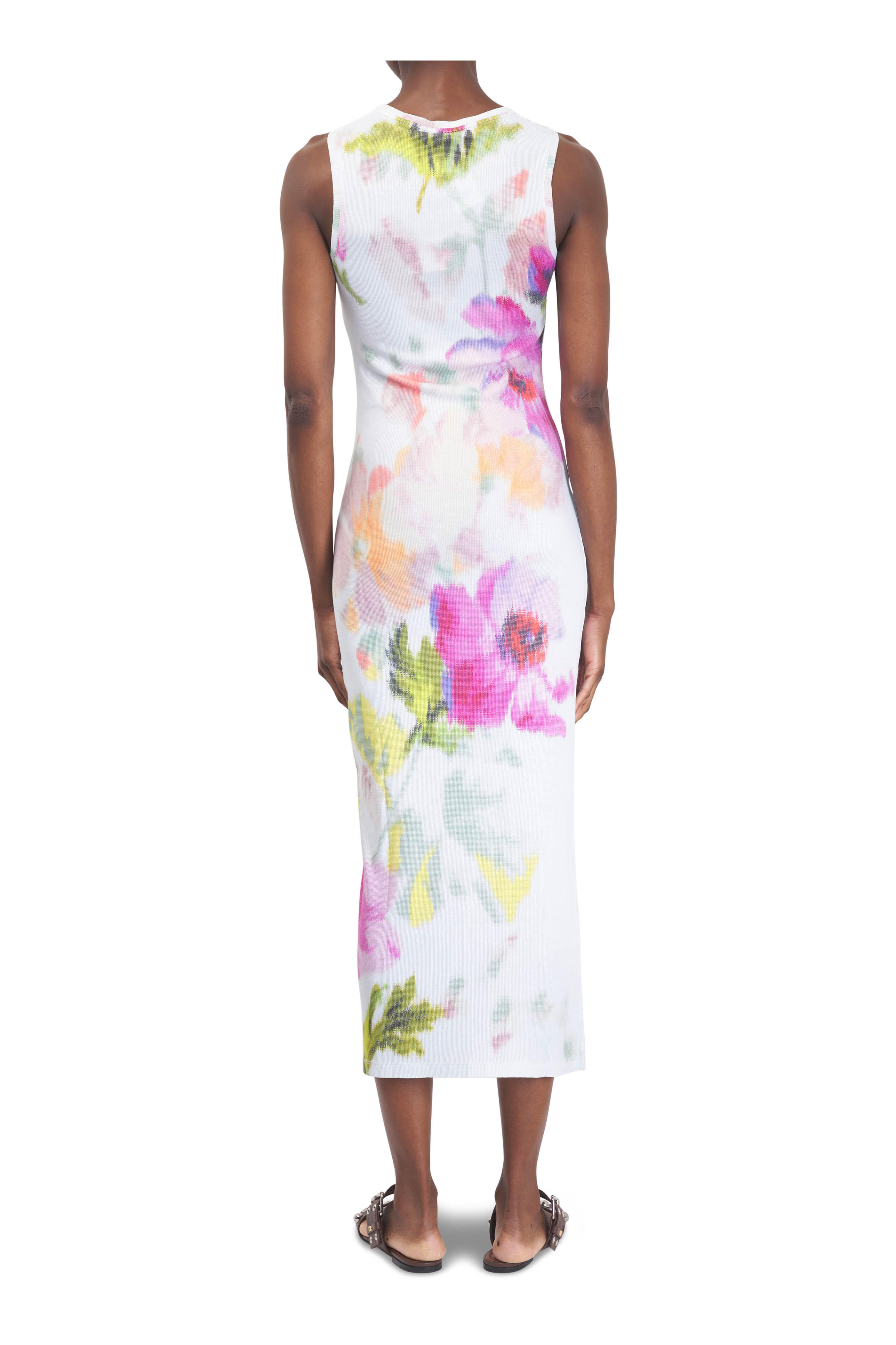 Loewe - Light Blue & Multi Floral Print Knit Tank Dress